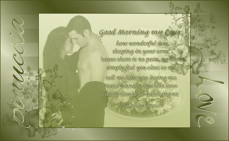 Good morning my dear